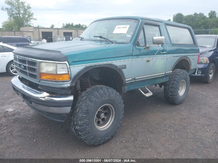 1996 Ford Bronco U100 VIN: 1FMEU15NXTLB20102 Lot: 39613001