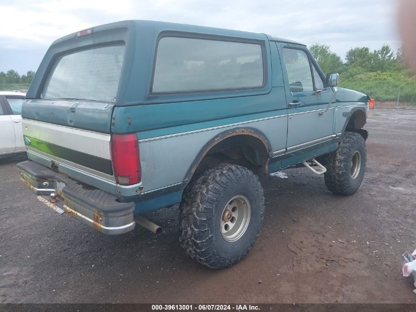 1996 Ford Bronco U100 VIN: 1FMEU15NXTLB20102 Lot: 39613001