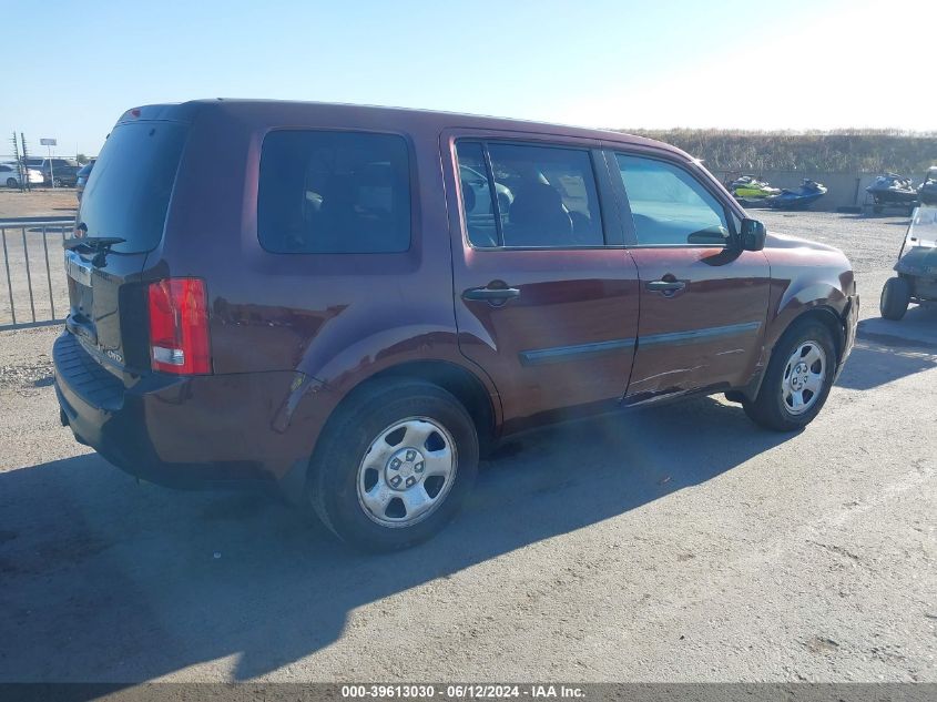 2014 Honda Pilot Lx VIN: 5FNYF4H26EB002715 Lot: 39613030