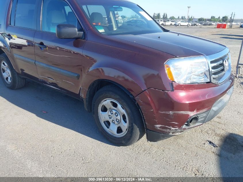 2014 Honda Pilot Lx VIN: 5FNYF4H26EB002715 Lot: 39613030