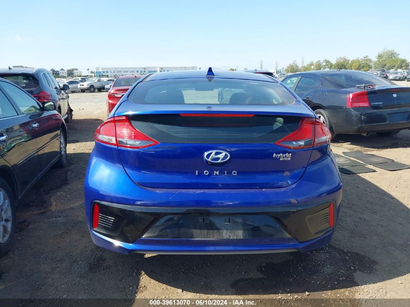 2019 Hyundai Ioniq Hybrid Blue VIN: KMHC65LC1KU110609 Lot: 39613070