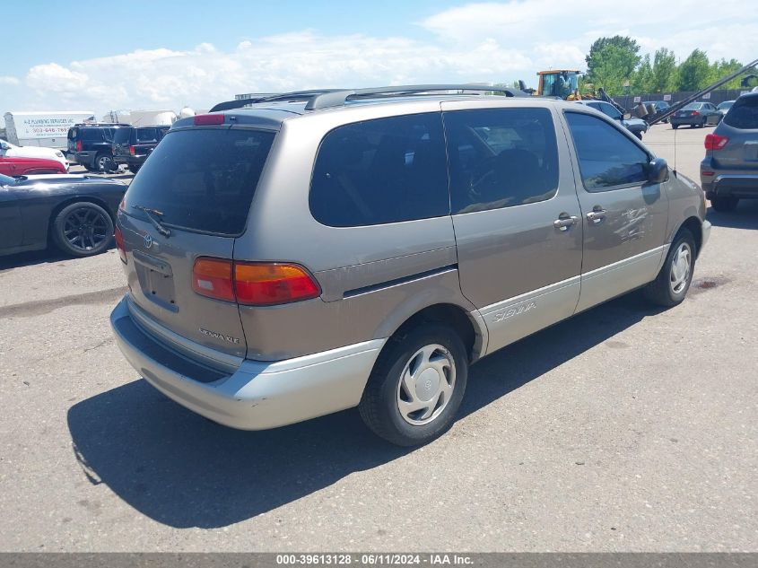 1999 Toyota Sienna Xle VIN: 4T3ZF13CXXU132139 Lot: 39613128