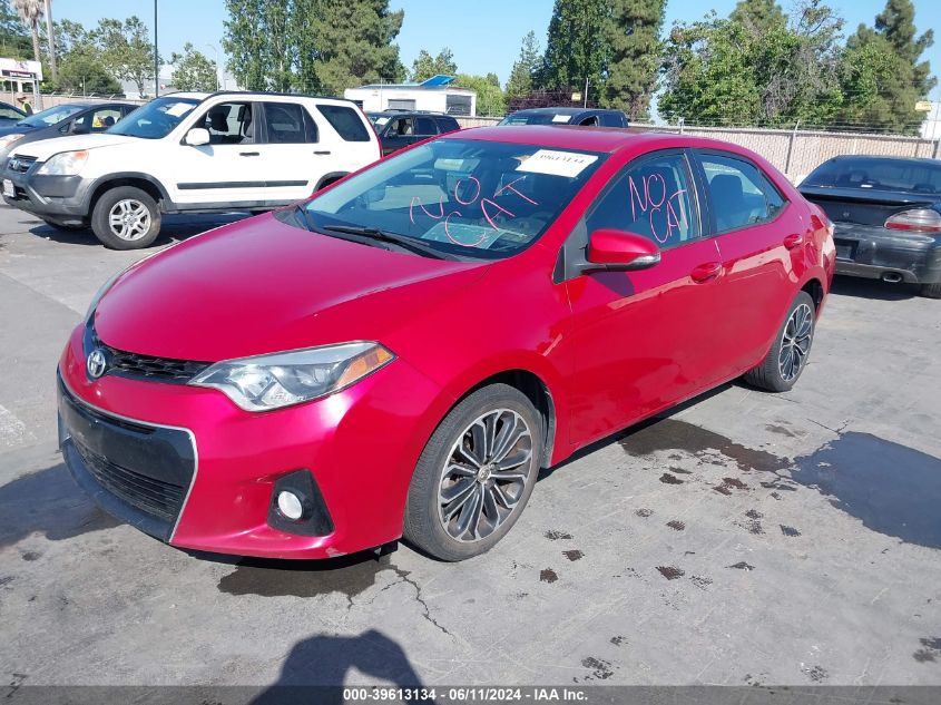 2014 Toyota Corolla S Plus VIN: 2T1BURHE0EC106916 Lot: 39613134