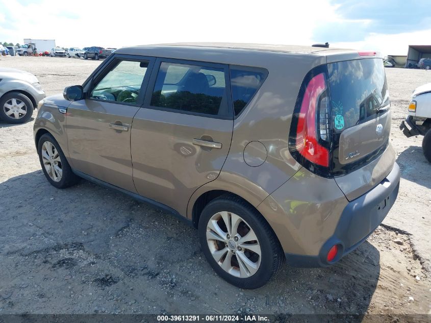 2014 Kia Soul + VIN: KNDJP3A53E7073616 Lot: 39613291