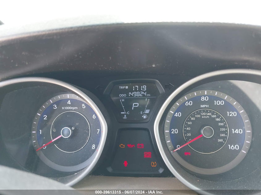 2013 Hyundai Elantra Gls VIN: KMHDH4AE8DU717624 Lot: 39613315