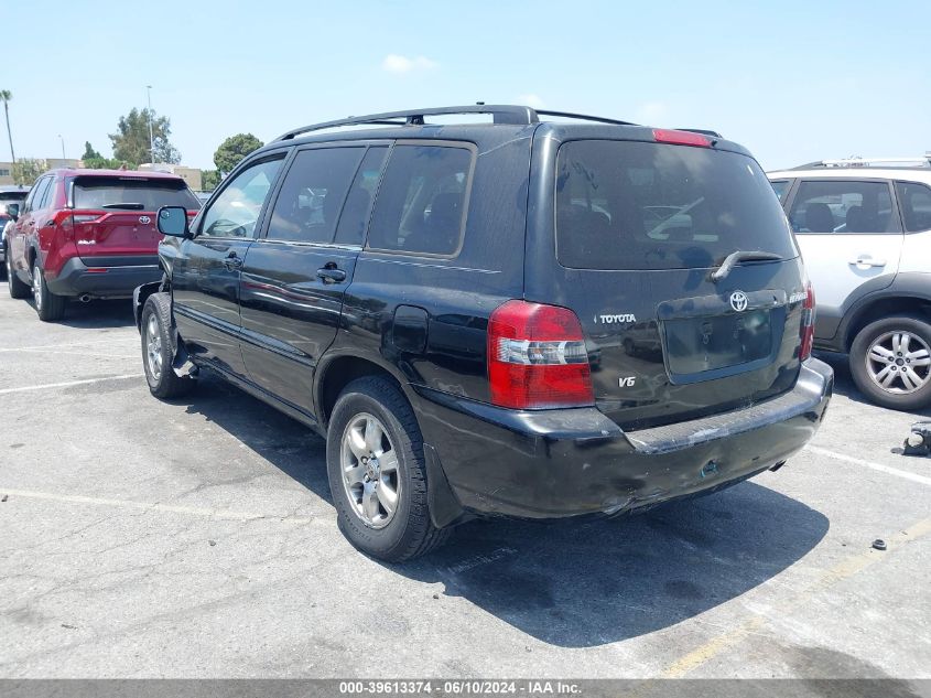 2004 Toyota Highlander V6 VIN: JTEDP21AX40037896 Lot: 39613374