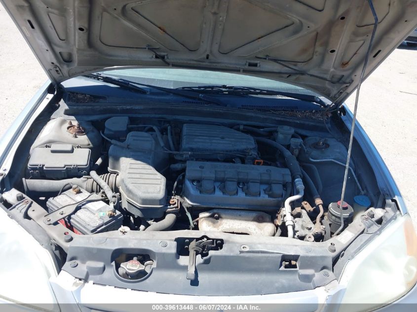 2003 Honda Civic Lx VIN: 2HGES155X3H620382 Lot: 39613448