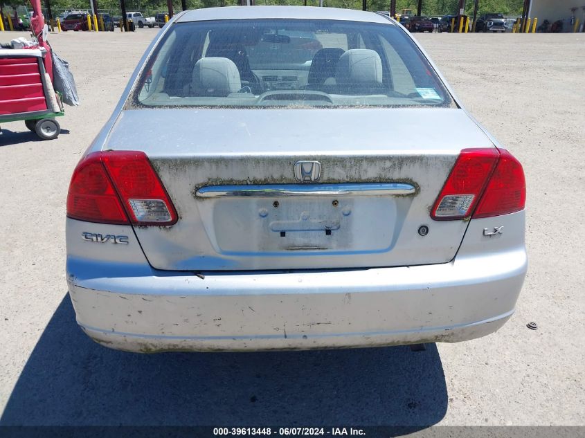 2003 Honda Civic Lx VIN: 2HGES155X3H620382 Lot: 39613448