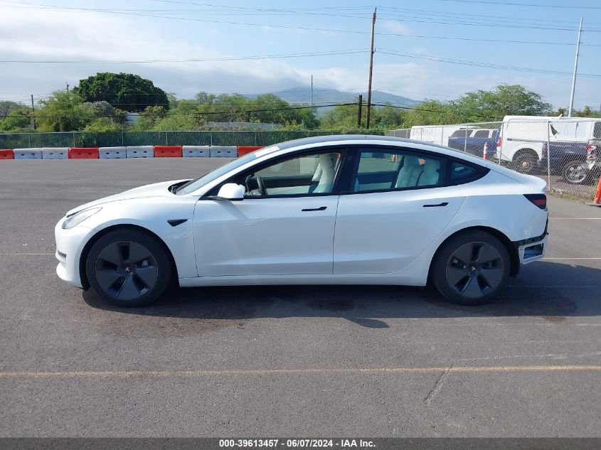 2021 Tesla Model 3 Standard Range Plus Rear-Wheel Drive VIN: 5YJ3E1EA4MF851828 Lot: 39613457