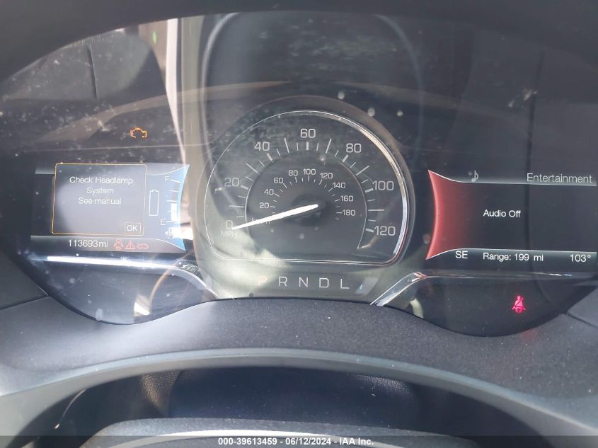 2017 Lincoln Mkz Hybrid Reserve VIN: 3LN6L5MU8HR655431 Lot: 39613459