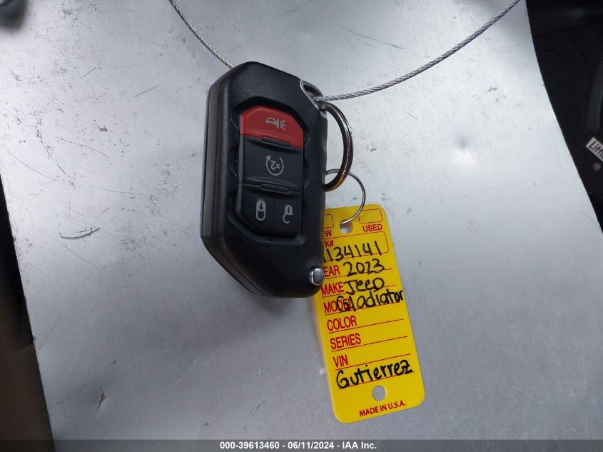 2023 Jeep Gladiator Sport S 4X4 VIN: 1C6JJTAG9PL527890 Lot: 39613460