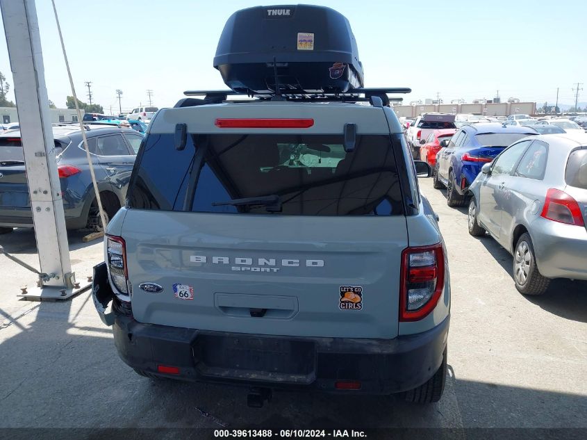 2023 Ford Bronco Sport Big Bend VIN: 3FMCR9B60PRD01608 Lot: 39613488