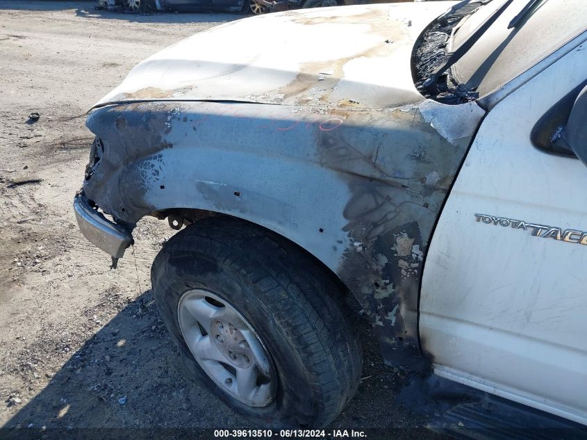 2001 Toyota Tacoma Base V6 VIN: 5TEHN72N41Z791060 Lot: 39613510