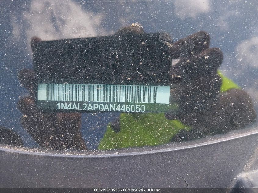 2010 Nissan Altima 2.5 S VIN: 1N4AL2AP0AN446050 Lot: 39613536