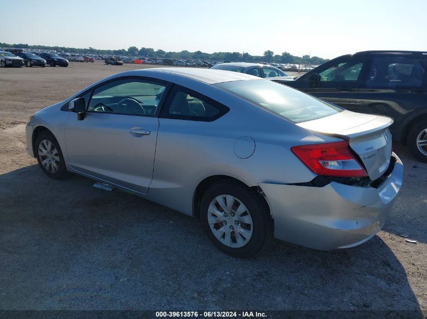 2012 Honda Civic Lx VIN: 2HGFG3B57CH524814 Lot: 39613576