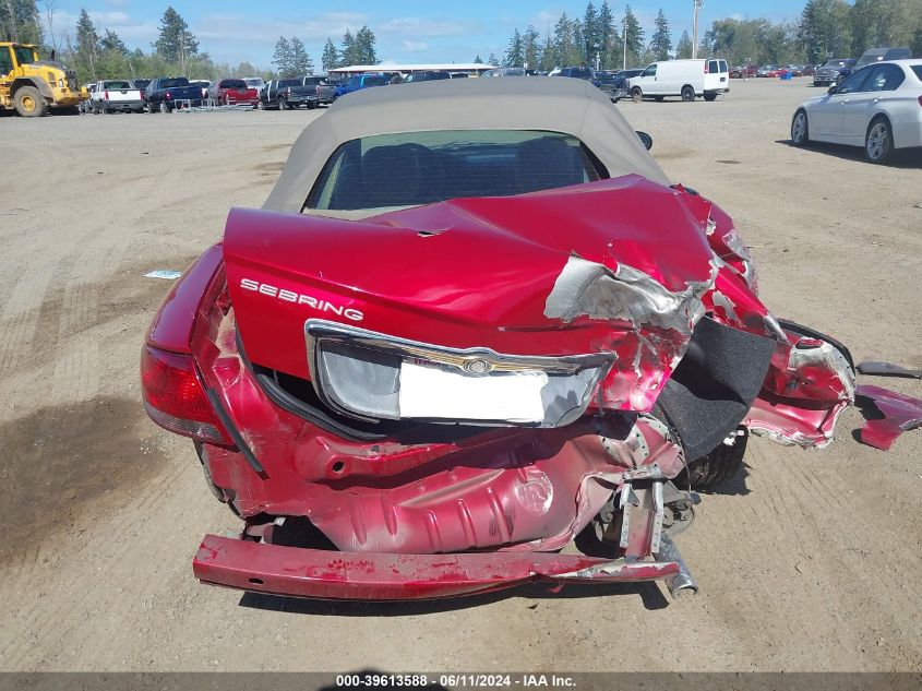 2006 Chrysler Sebring Limited VIN: 1C3EL65R26N100298 Lot: 39613588