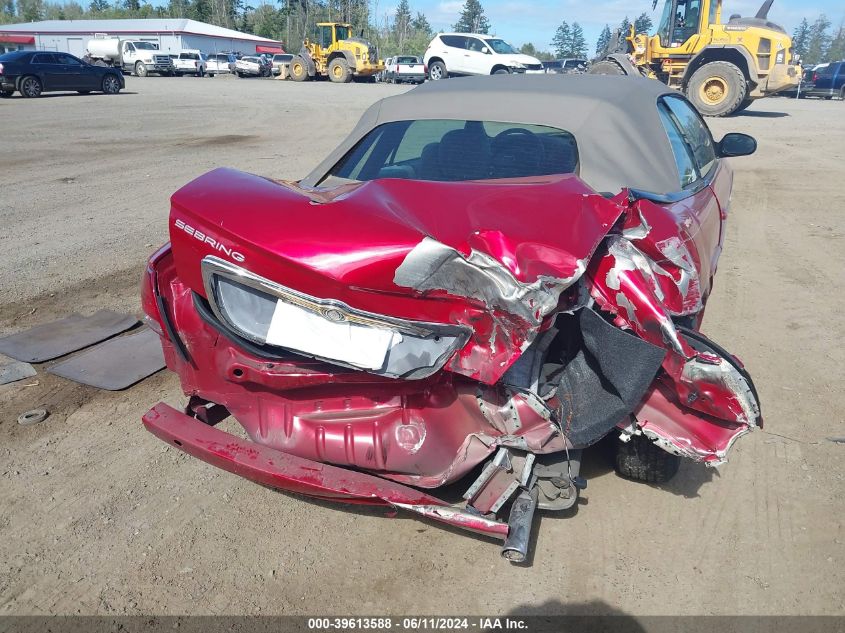 2006 Chrysler Sebring Limited VIN: 1C3EL65R26N100298 Lot: 39613588