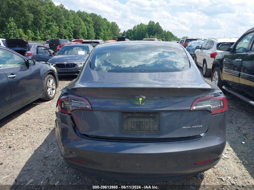 2022 Tesla Model 3 Long Range Dual Motor All-Wheel Drive VIN: 5YJ3E1EBXNF173709 Lot: 39613988