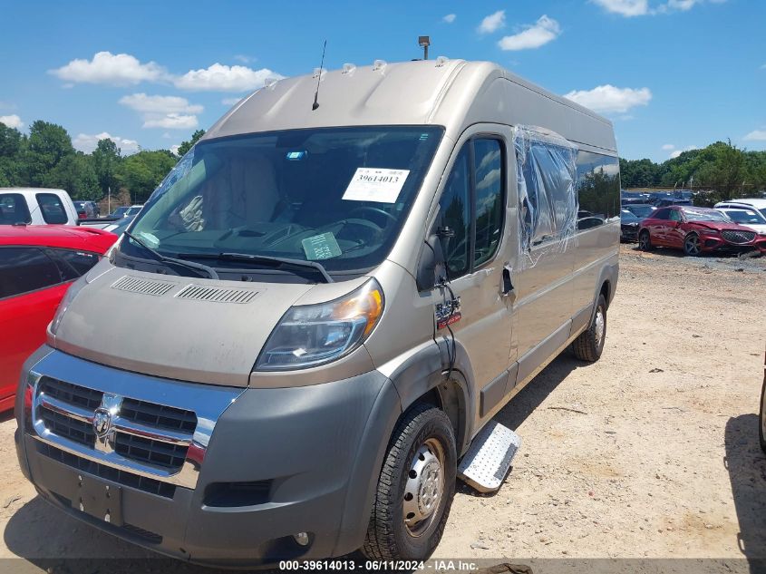 2016 Ram Promaster 2500 Window Van High Roof VIN: 3C6TRVPG1GE104279 Lot: 39614013