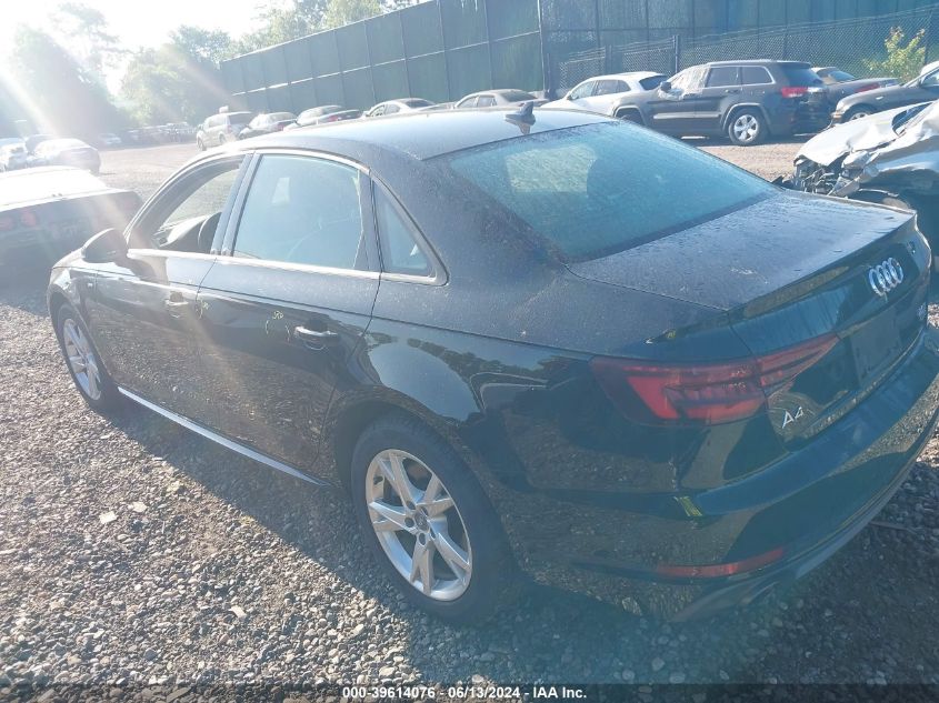 2018 Audi A4 2.0T Premium/2.0T Tech Premium VIN: WAUDNAF42JA141129 Lot: 39614076