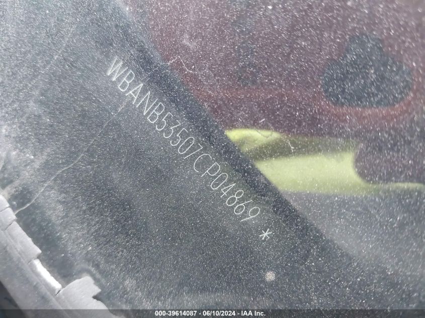 2007 BMW 550I VIN: WBANB53507CP04869 Lot: 39614087