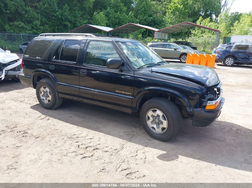 2001 Chevrolet Blazer Trailblazer VIN: 1GNDT13W312150664 Lot: 39614194