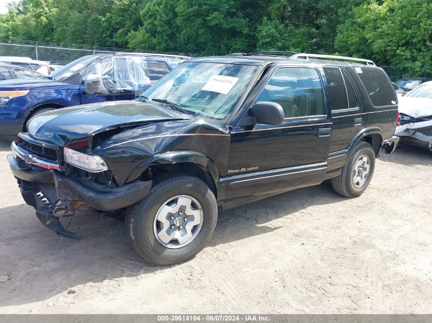 2001 Chevrolet Blazer Trailblazer VIN: 1GNDT13W312150664 Lot: 39614194