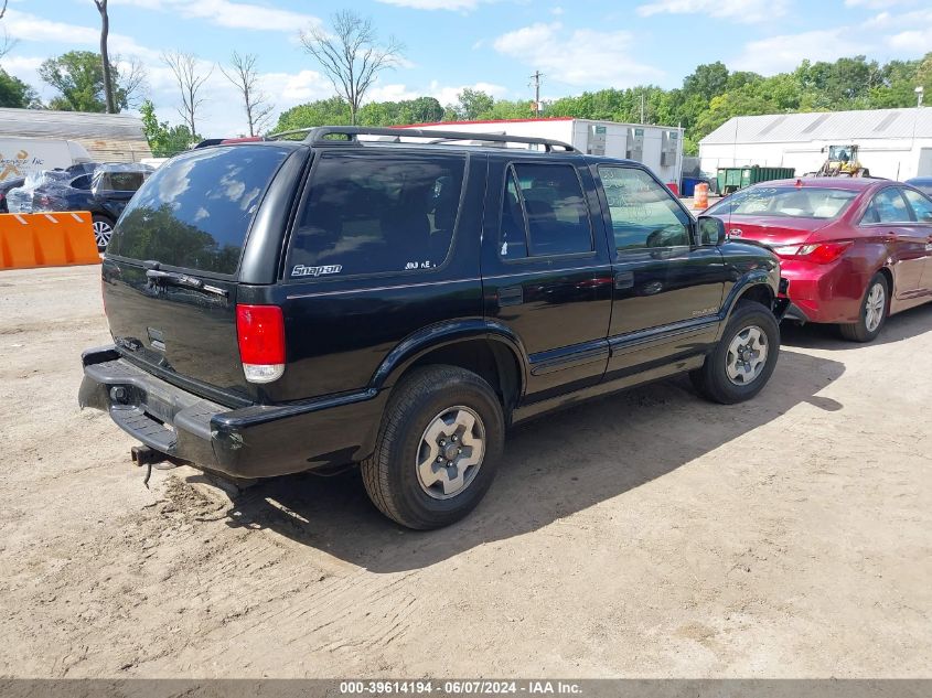 2001 Chevrolet Blazer Trailblazer VIN: 1GNDT13W312150664 Lot: 39614194