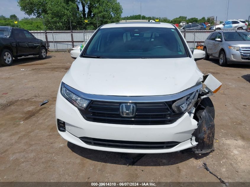 2022 Honda Odyssey Touring VIN: 5FNRL6H86NB041334 Lot: 39614310