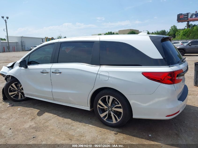 2022 Honda Odyssey Touring VIN: 5FNRL6H86NB041334 Lot: 39614310