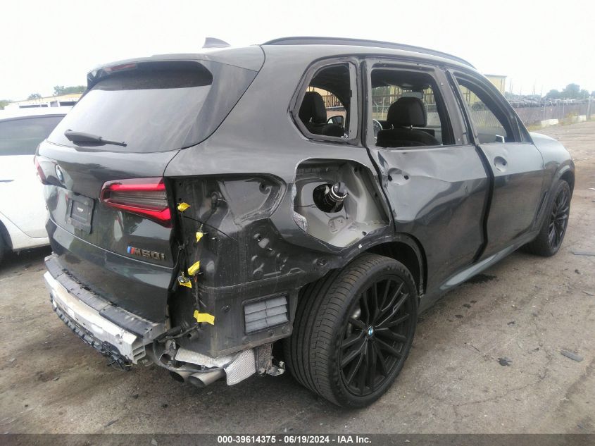 2022 BMW X5 M50I VIN: 5UXJU4C05N9K65459 Lot: 39614375