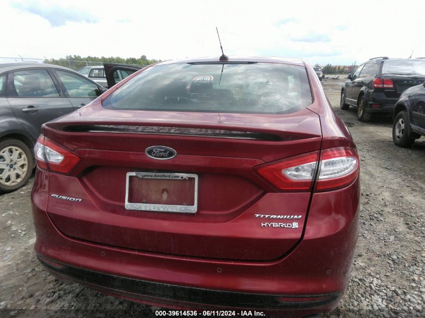 3FA6P0RUXGR110565 | 2016 FORD FUSION HYBRID