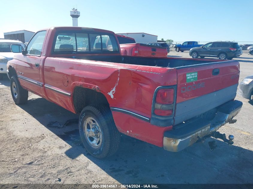 1995 Dodge Ram 1500 VIN: 1B7HF16Z3SS116216 Lot: 39614567