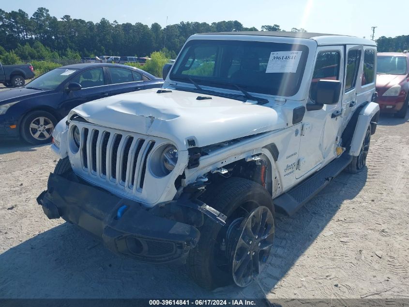 2022 Jeep Wrangler 4Xe Unlimited Sahara 4X4 VIN: 1C4JJXP61NW178931 Lot: 39614841