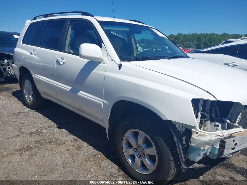 2003 Toyota Highlander V6 VIN: JTEHF21A630154832 Lot: 39614862