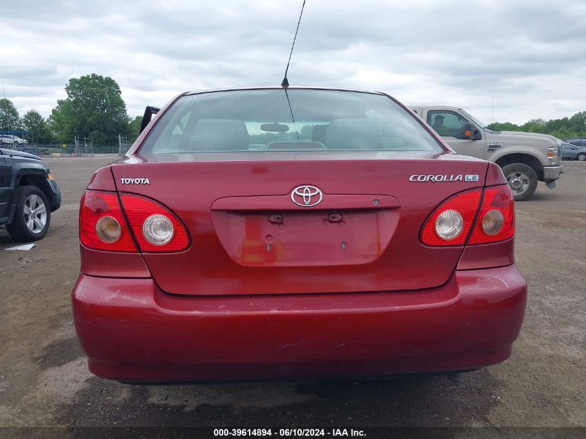 2005 Toyota Corolla Le VIN: 1NXBR32E25Z556203 Lot: 39614894