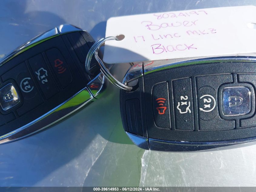 2017 Lincoln Mkz Select VIN: 3LN6L5C9XHR611654 Lot: 39614953