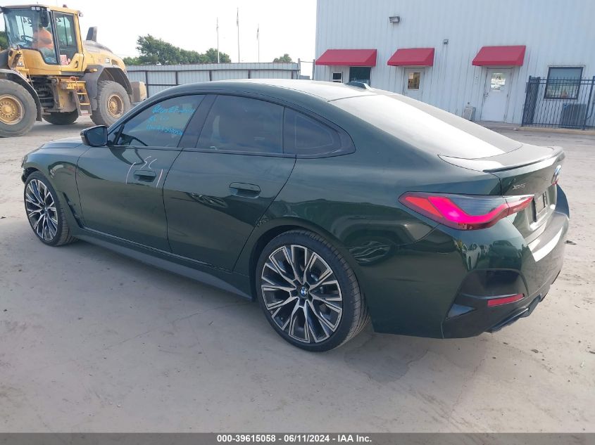 2022 BMW M440I Gran Coupe xDrive VIN: WBA13AW0XNFN07661 Lot: 39615058