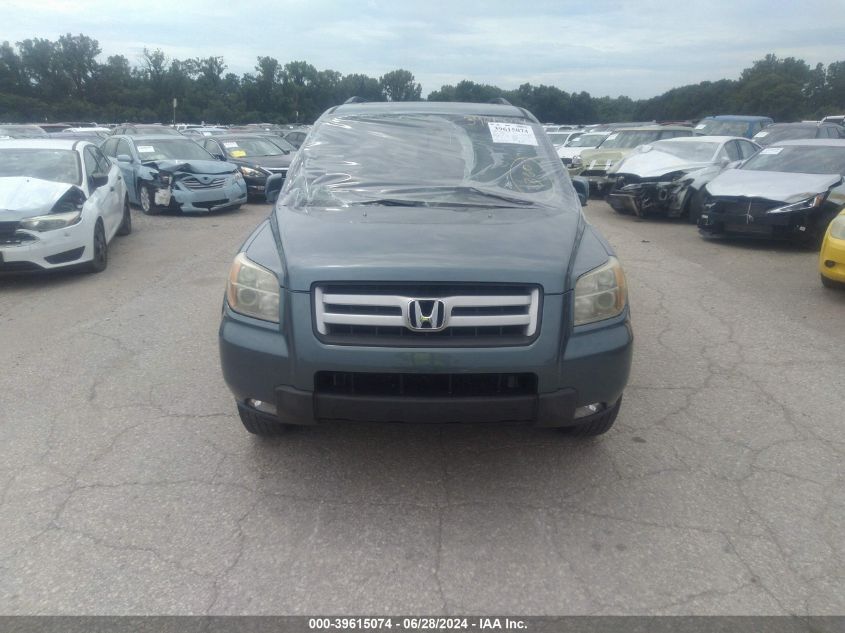 2006 Honda Pilot Ex-L VIN: 2HKYF187X6H555025 Lot: 39615074