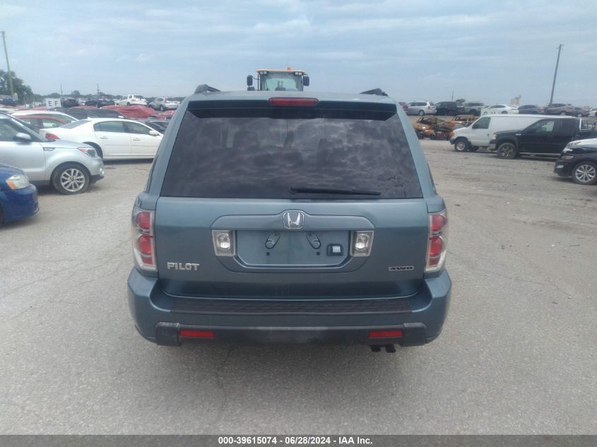 2006 Honda Pilot Ex-L VIN: 2HKYF187X6H555025 Lot: 39615074