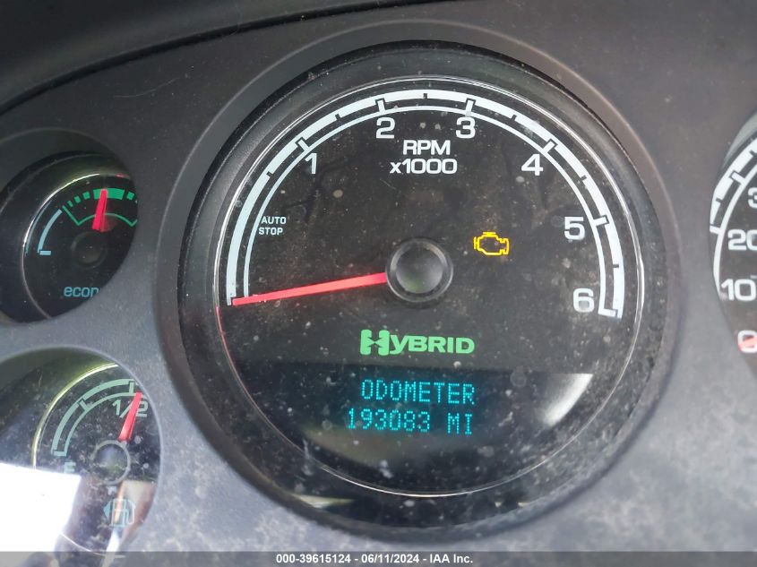 2008 Chevrolet Tahoe Hybrid VIN: 1GNFK13538R277273 Lot: 39615124