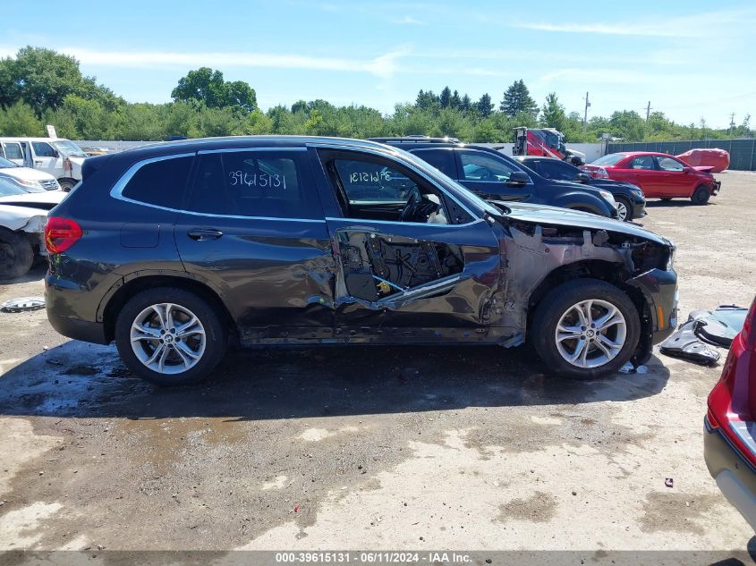 2019 BMW X3 xDrive30I VIN: 5UXTR9C53KLE15590 Lot: 39615131