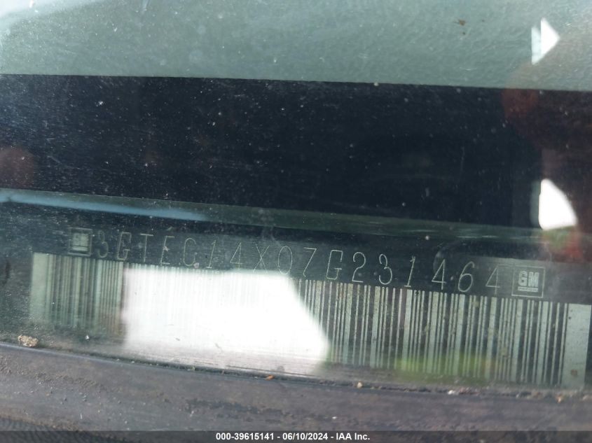 2007 GMC Sierra 1500 Classic Work Truck VIN: 3GTEC14X07G231464 Lot: 39615141