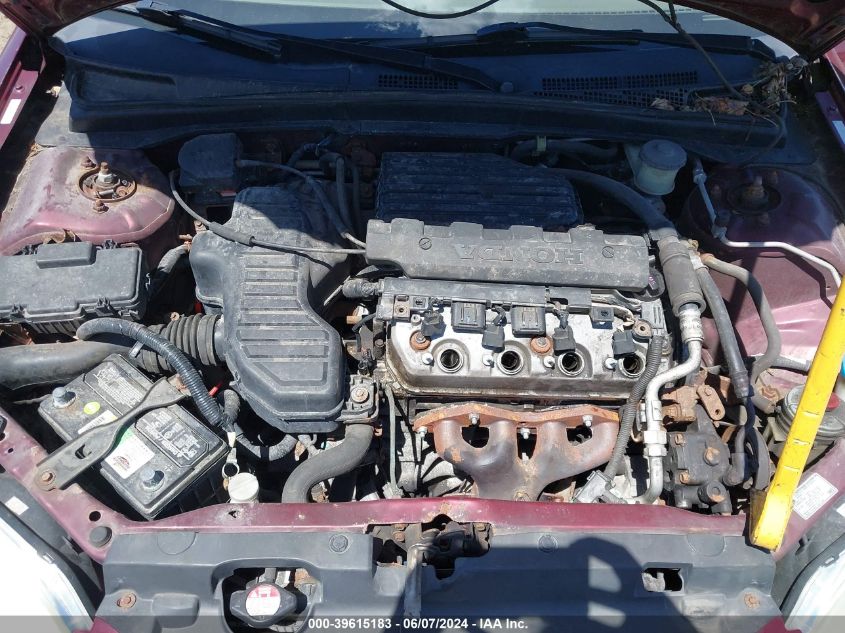 2003 Honda Civic Lx VIN: 1HGES16573L029489 Lot: 39615183