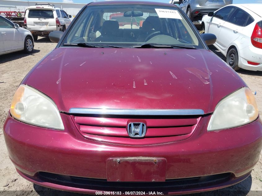 2003 Honda Civic Lx VIN: 1HGES16573L029489 Lot: 39615183