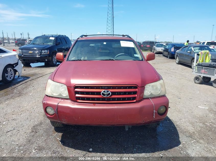 2003 Toyota Highlander Limited V6 VIN: JTEGF21A530087099 Lot: 39615256