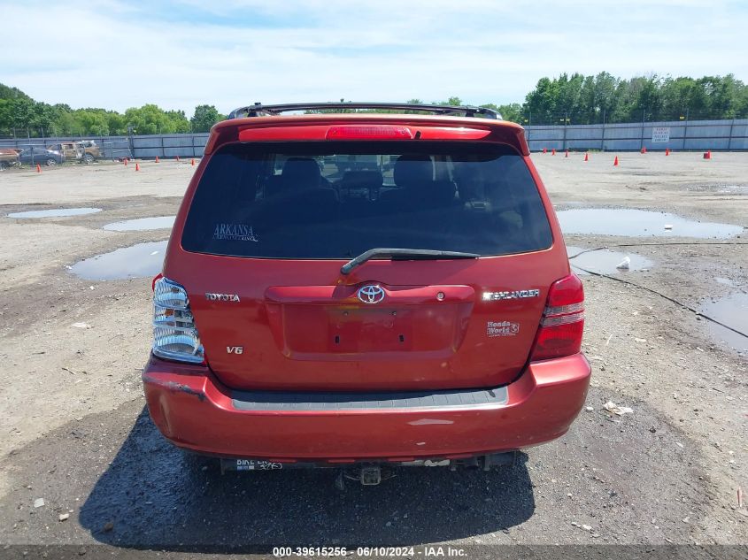2003 Toyota Highlander Limited V6 VIN: JTEGF21A530087099 Lot: 39615256