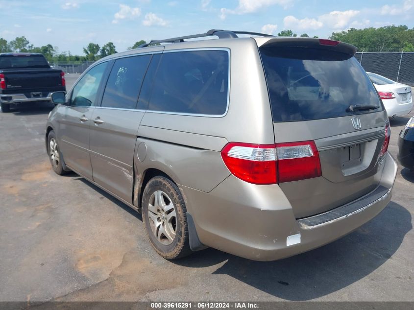 2005 Honda Odyssey Ex-L VIN: 5FNRL38725B027193 Lot: 39615291