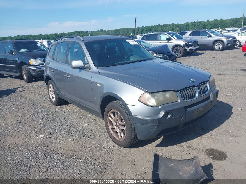 2004 BMW X3 2.5I VIN: WBXPA73484WC38304 Lot: 39615326