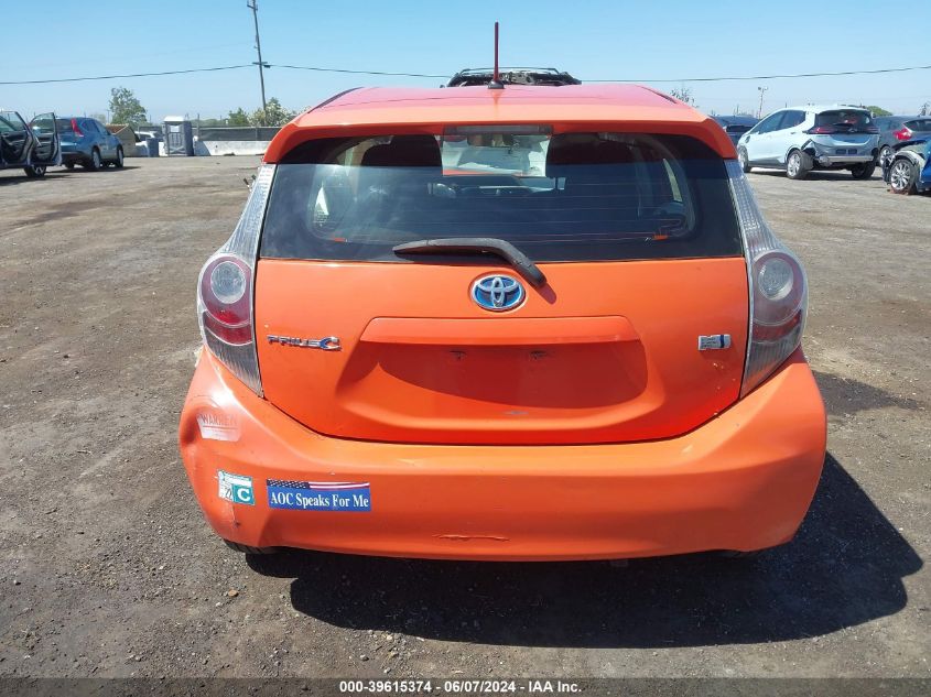 2012 Toyota Prius C Two VIN: JTDKDTB36C1019544 Lot: 39615374